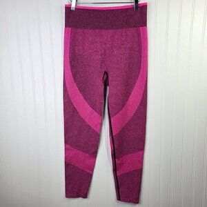 PINK Victoria's Secret Leggings Womens Large Pink Seamless Ankle Colorblock